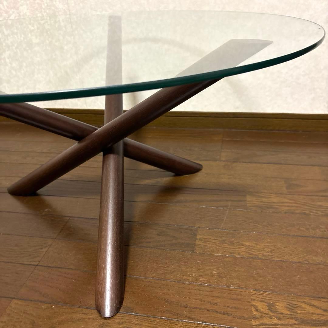 【良品】※直接お渡し NOCE ガラス センターテーブル