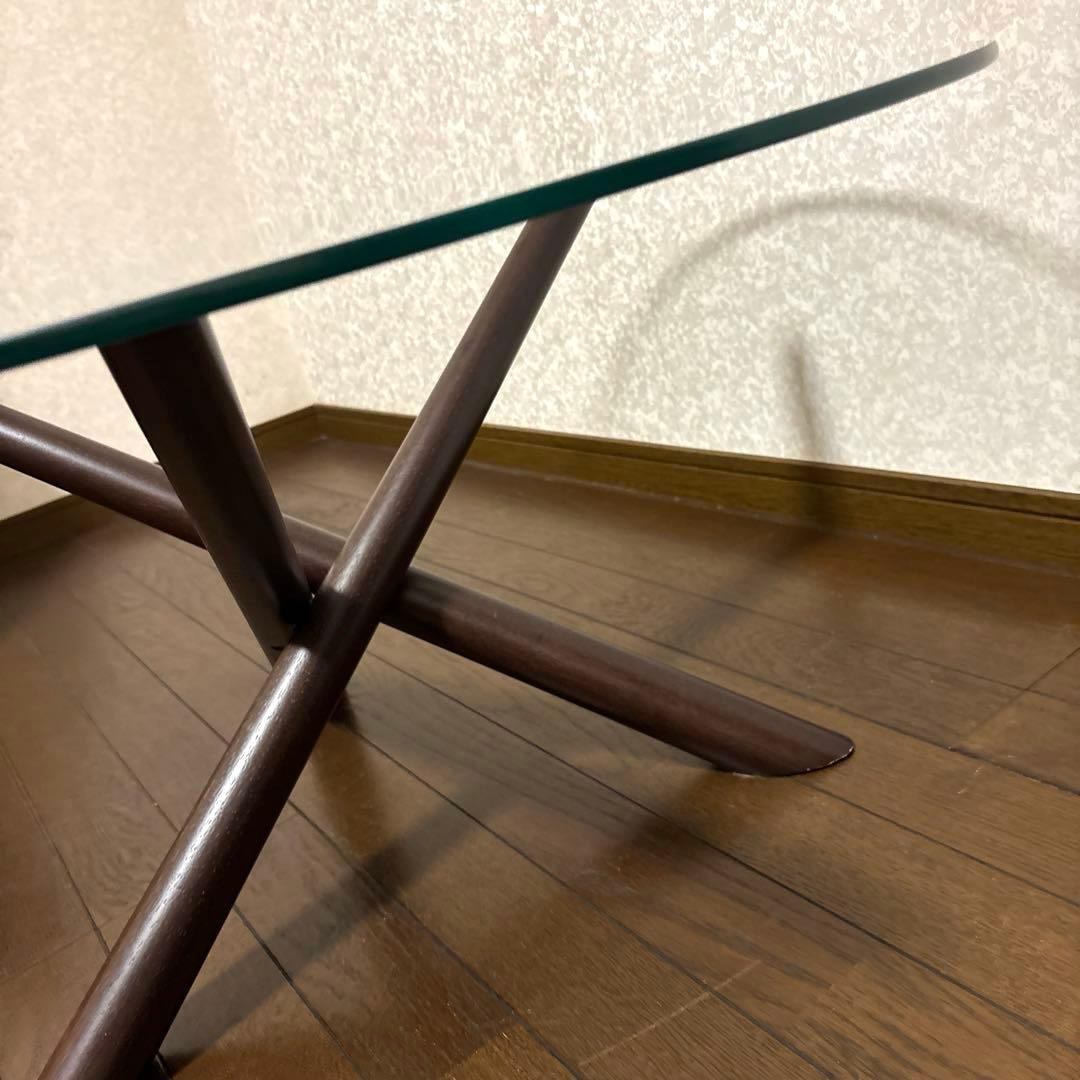【良品】※直接お渡し NOCE ガラス センターテーブル