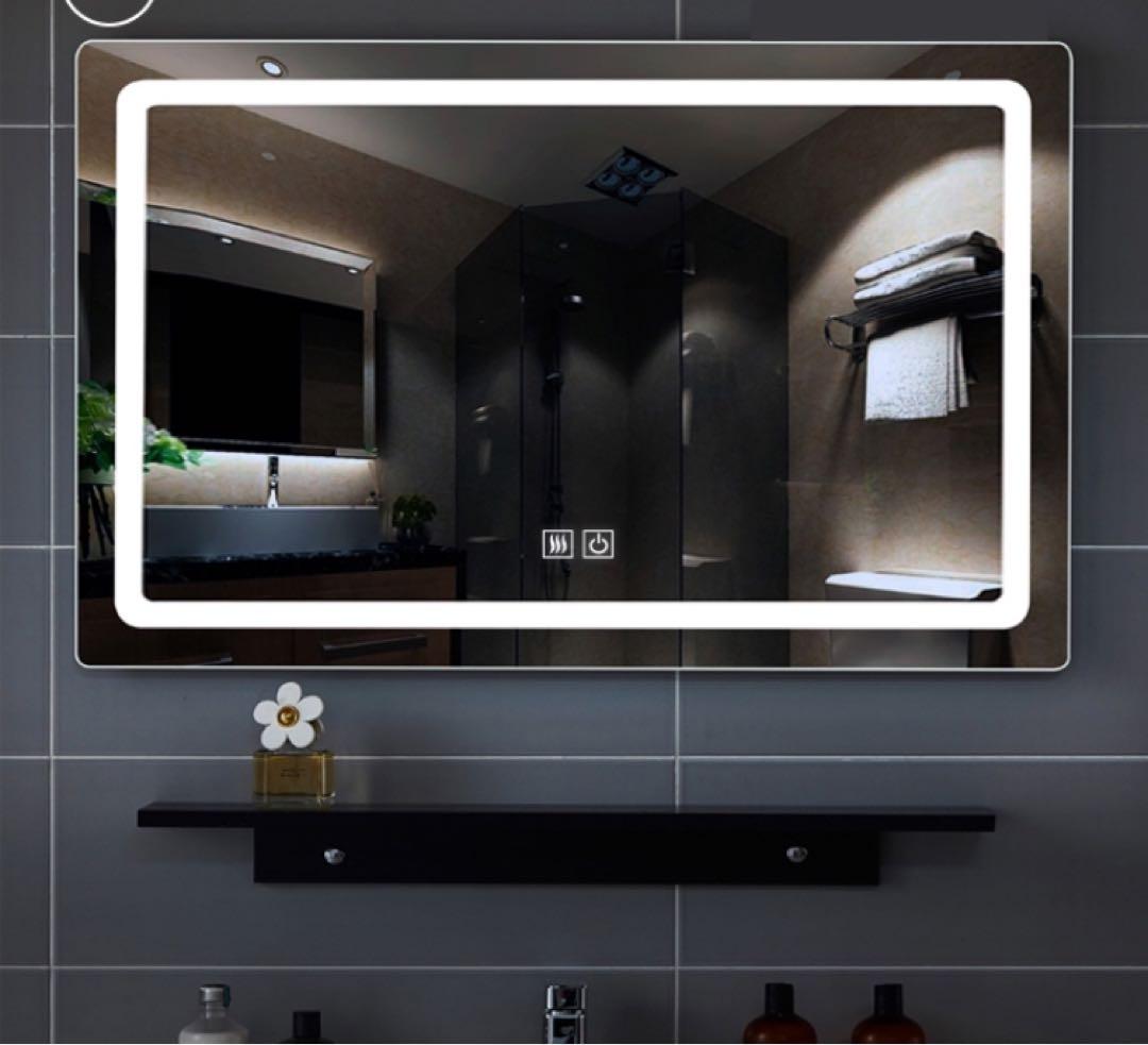 女優ミラー 90*70cm ウォールミラー ledライト付 壁掛け