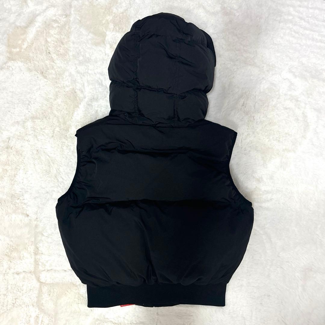 極美品　DIESEL ブラック ダウンベスト フード付き　40 2024年モデル