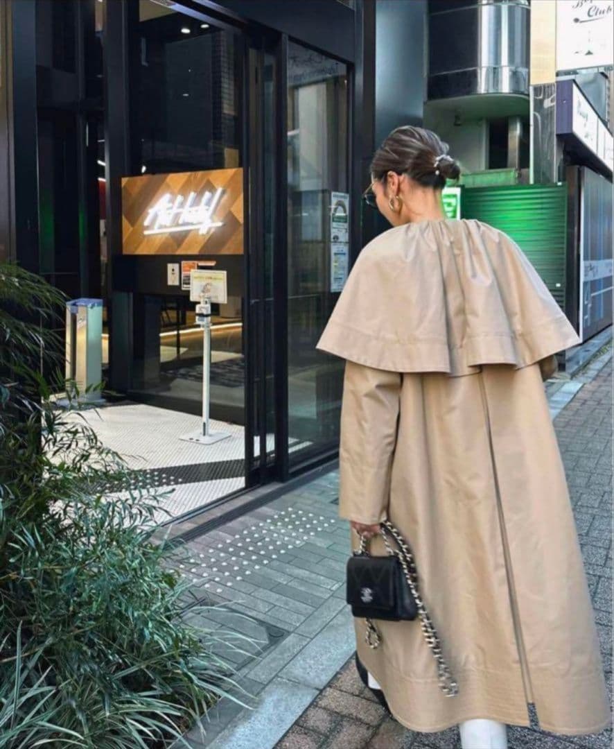 洗える ELLIE エリー ビッグカラートレンチコート