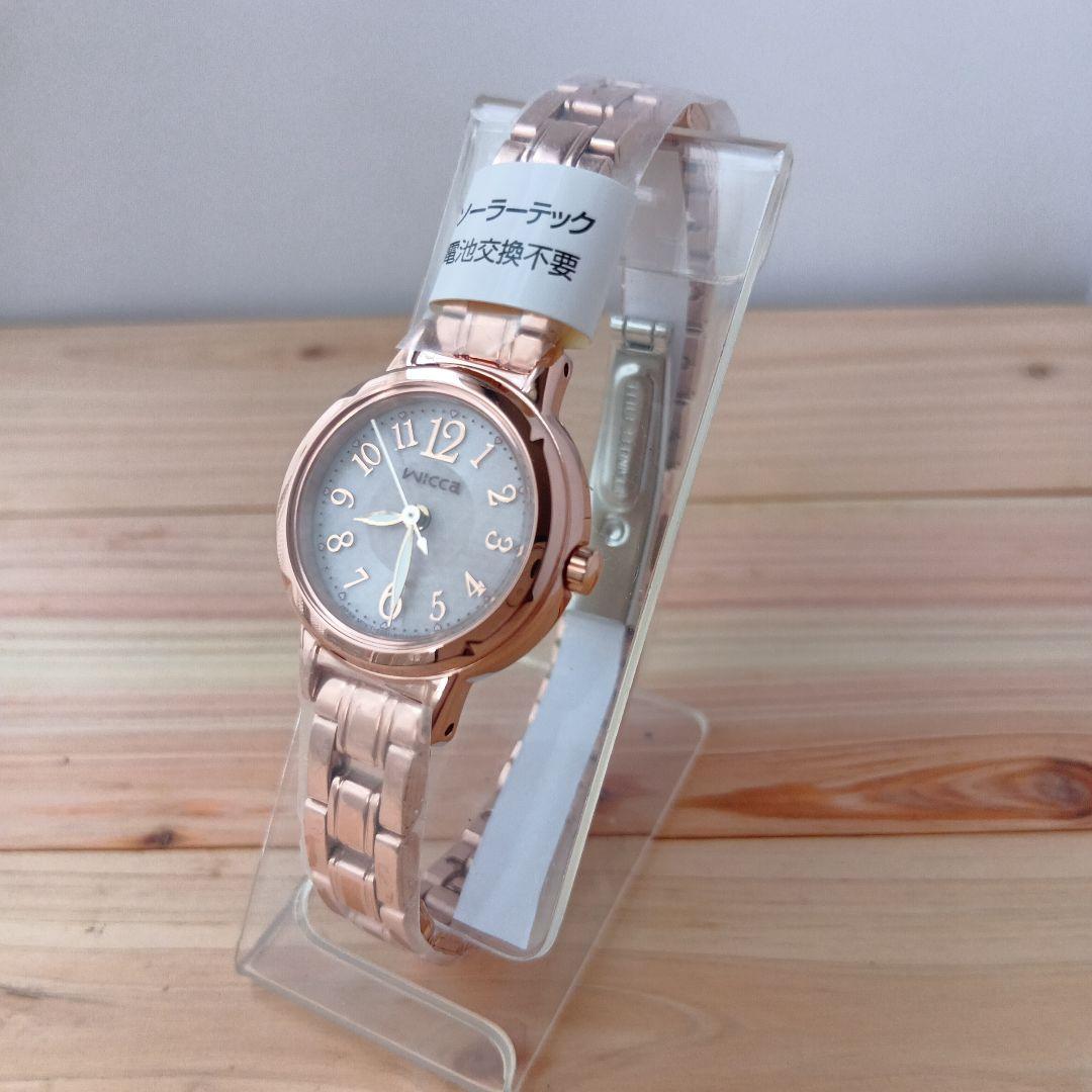 CITIZENwiccaソーラークォーツ腕時計SS/PGP