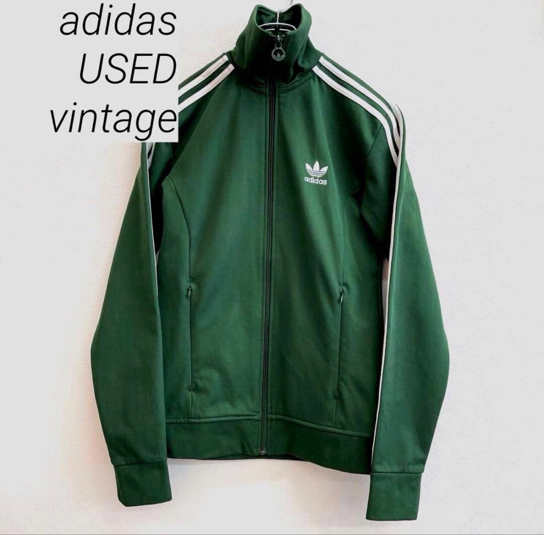 ★adidas★アディダス トラックジャケット 緑 グリーン✖️ホワイト Mサイズ