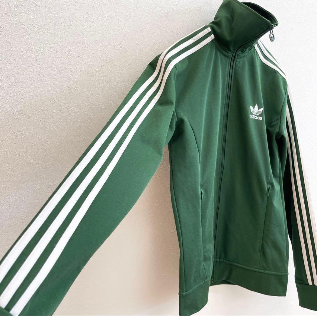 ★adidas★アディダス トラックジャケット 緑 グリーン✖️ホワイト Mサイズ