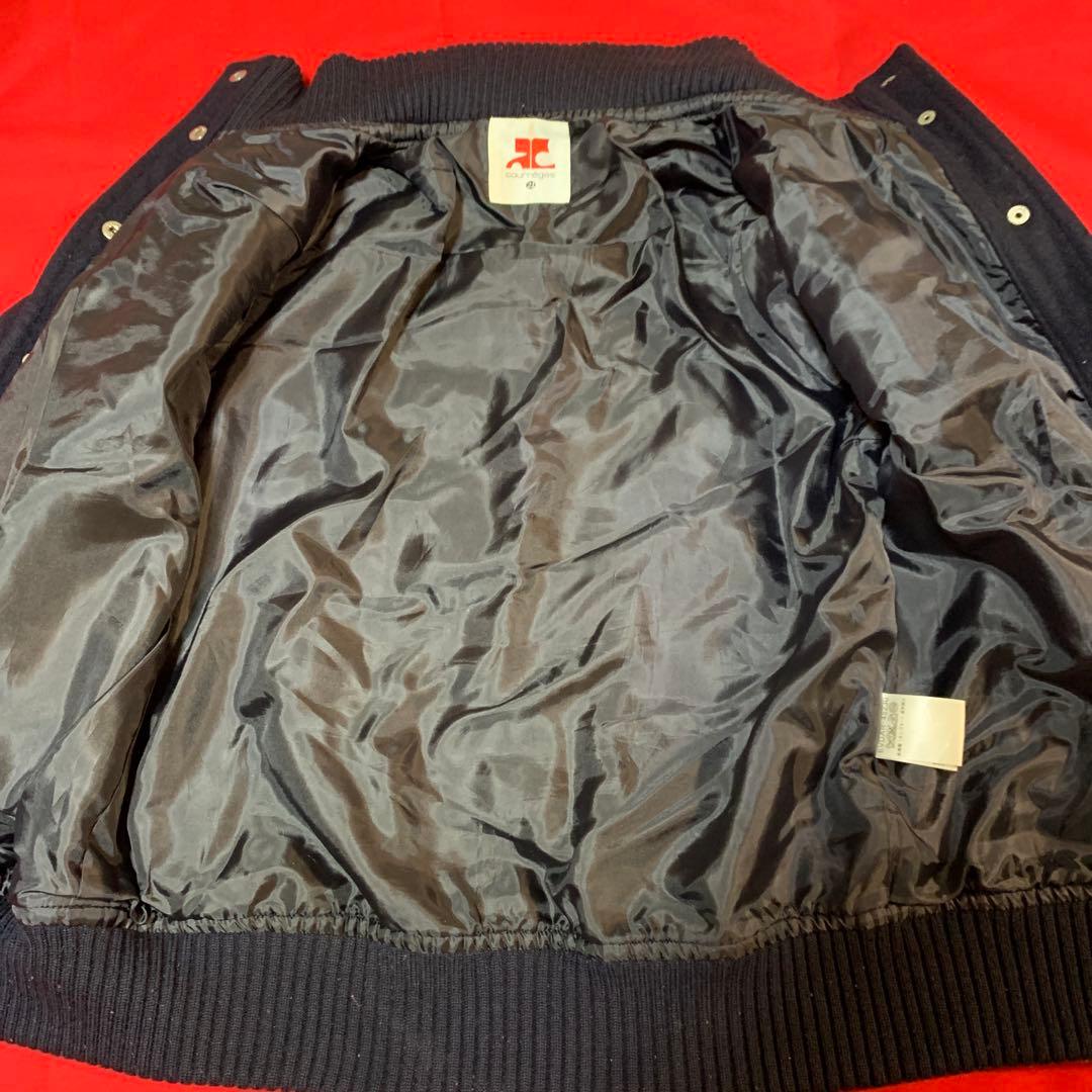courreges 21 ヴィンテージスタジャンブラックサイズ40 &バッグ付き