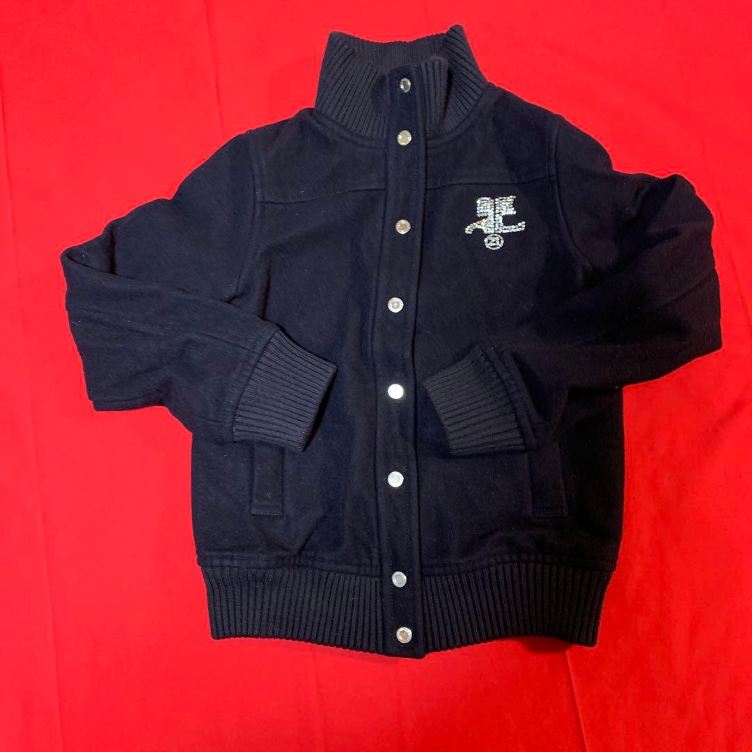 courreges 21 ヴィンテージスタジャンブラックサイズ40 &バッグ付き