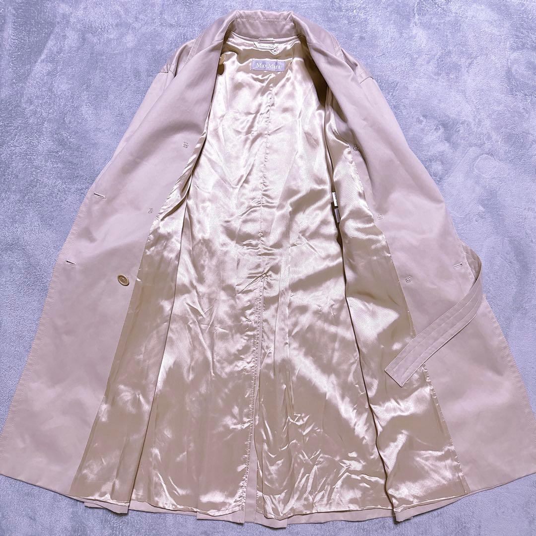 【未使用】マックスマーラ トレンチコート 女優襟 Aライン フレア ベルト 38