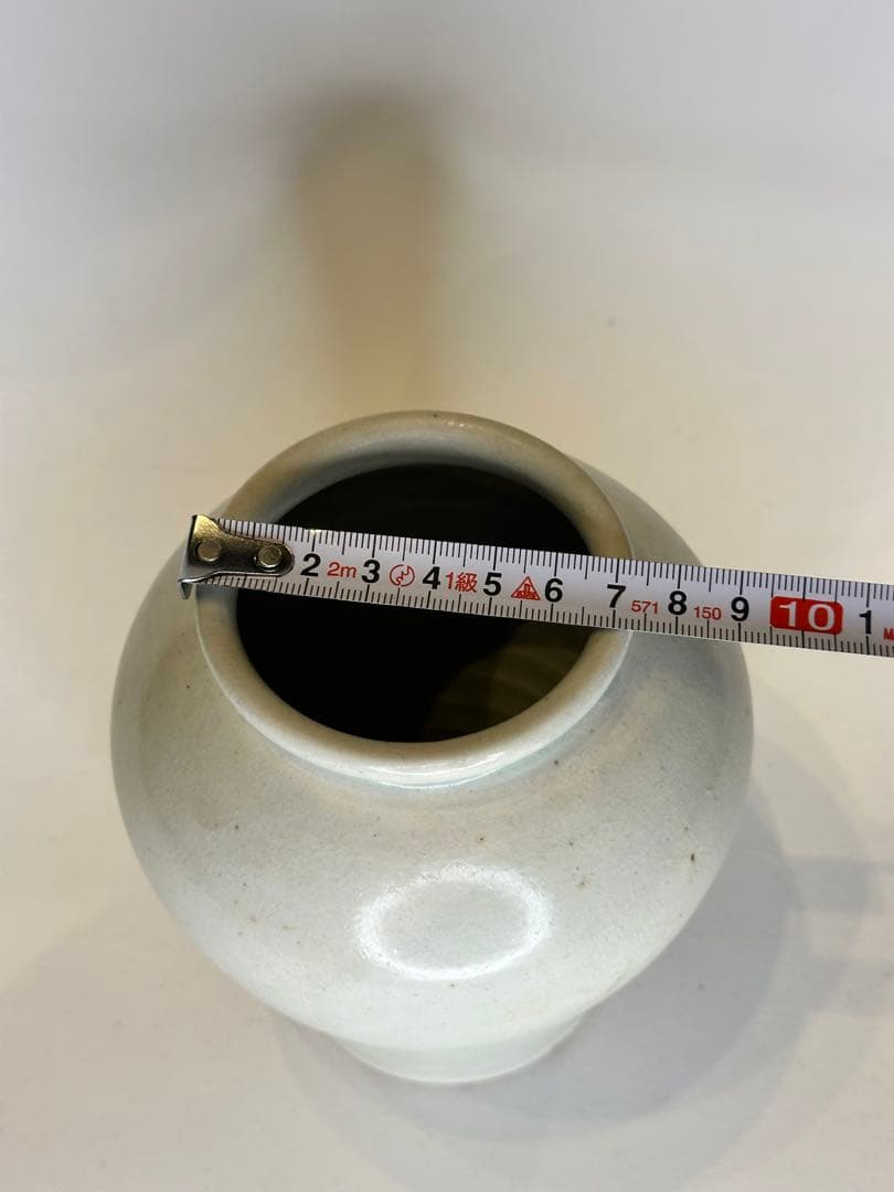 中国　李朝　白瓷罐　壺　骨董品　古陶磁　中国古美術　李朝陶磁