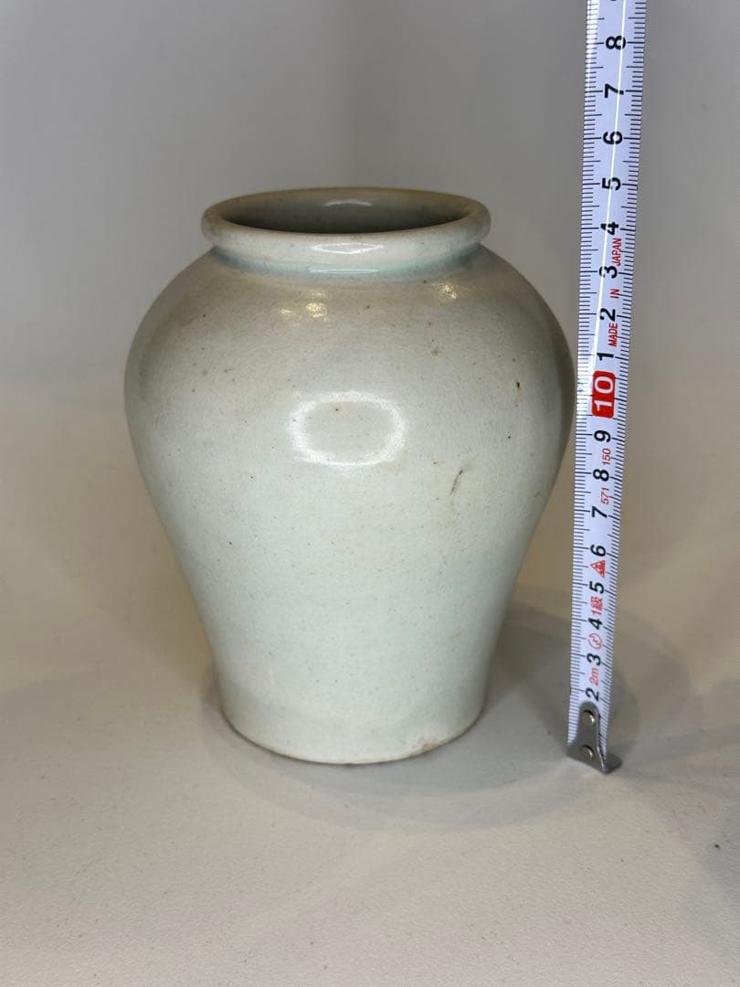 中国　李朝　白瓷罐　壺　骨董品　古陶磁　中国古美術　李朝陶磁
