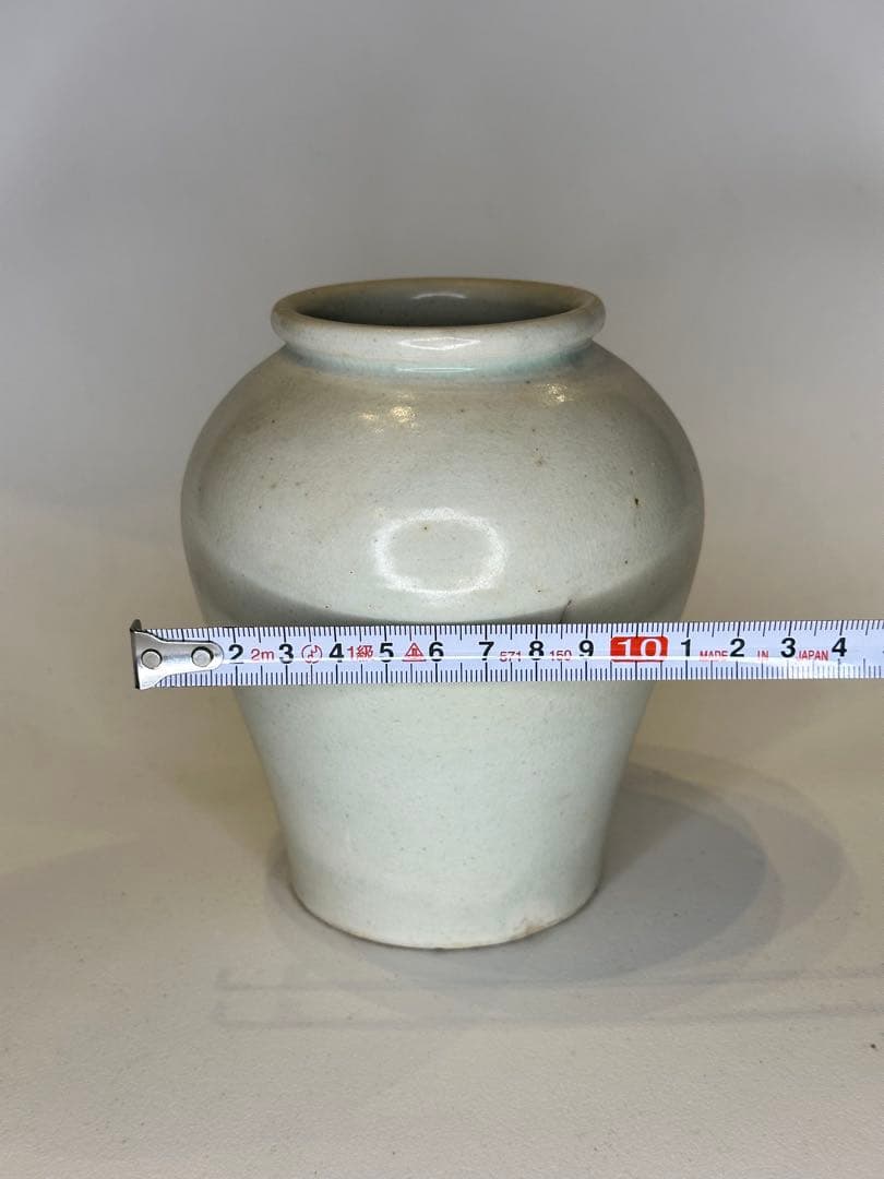中国　李朝　白瓷罐　壺　骨董品　古陶磁　中国古美術　李朝陶磁