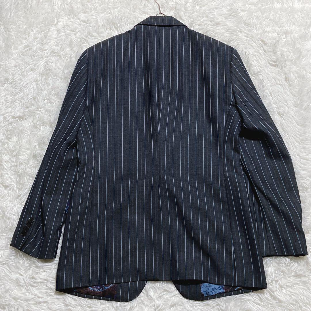 良品⭐️エトロ　パンツセットアップ　ペイズリー柄　ストライプ　シングル　1Bボタン