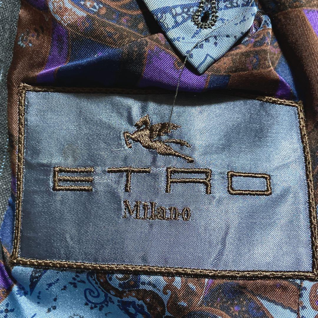 良品⭐️エトロ　パンツセットアップ　ペイズリー柄　ストライプ　シングル　1Bボタン