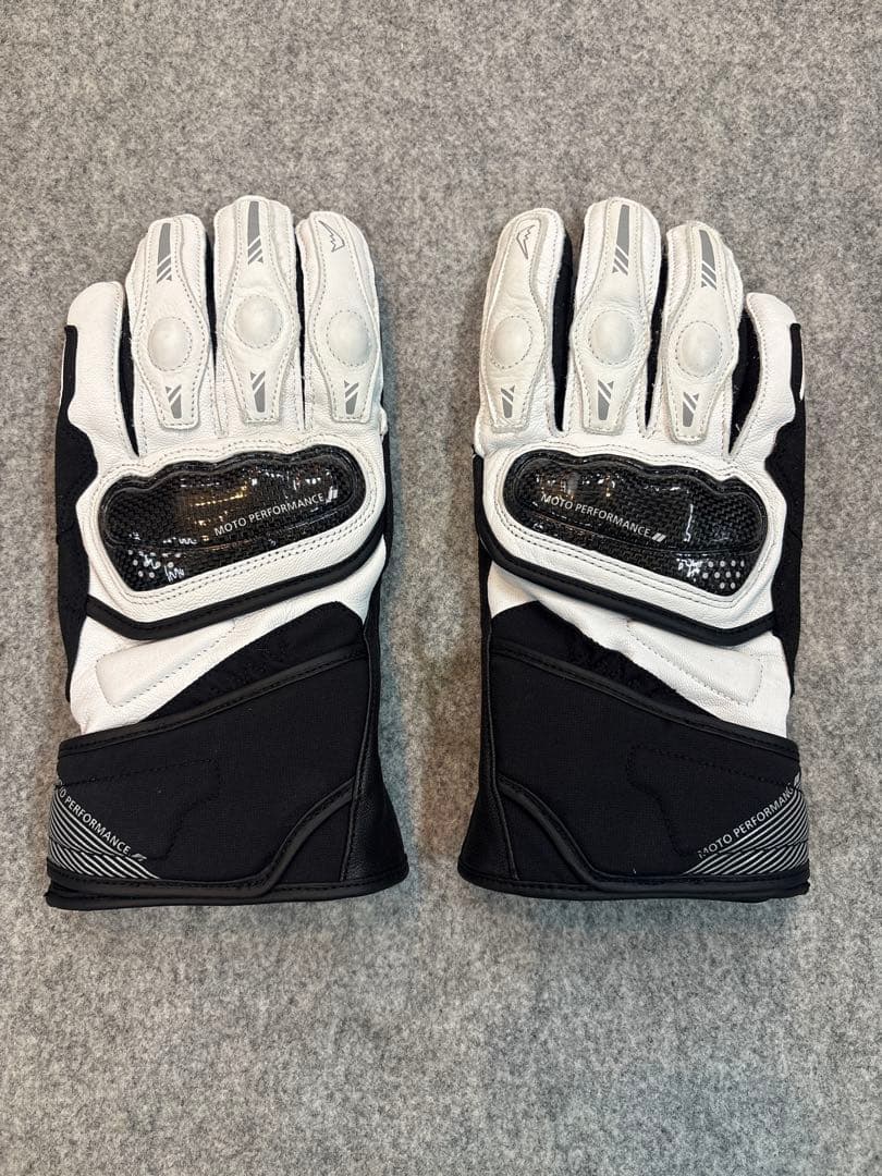 K-5605 ホワイト/ブラック バイクグローブ　ヴァーシティウインターグローブ