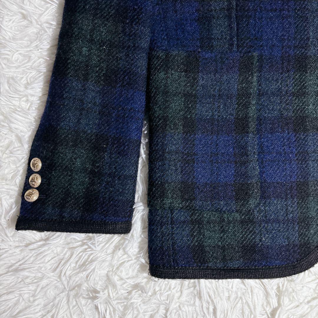 【イタリア製】GOLDEN  チェック テーラードジャケット 金ボタン