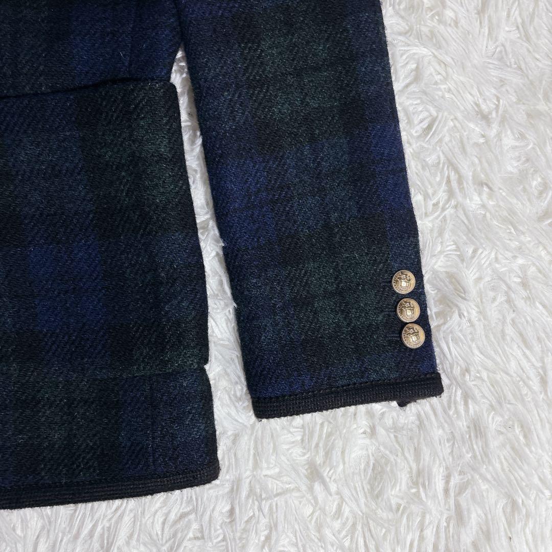 【イタリア製】GOLDEN  チェック テーラードジャケット 金ボタン