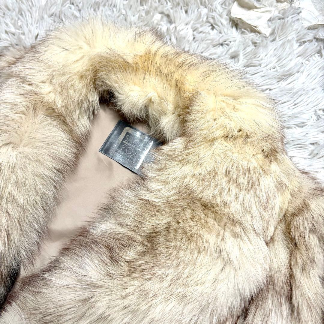 【美品✨】サガフォックス 銀サガ リアルファーコート 本毛皮 狐 毛並み◎