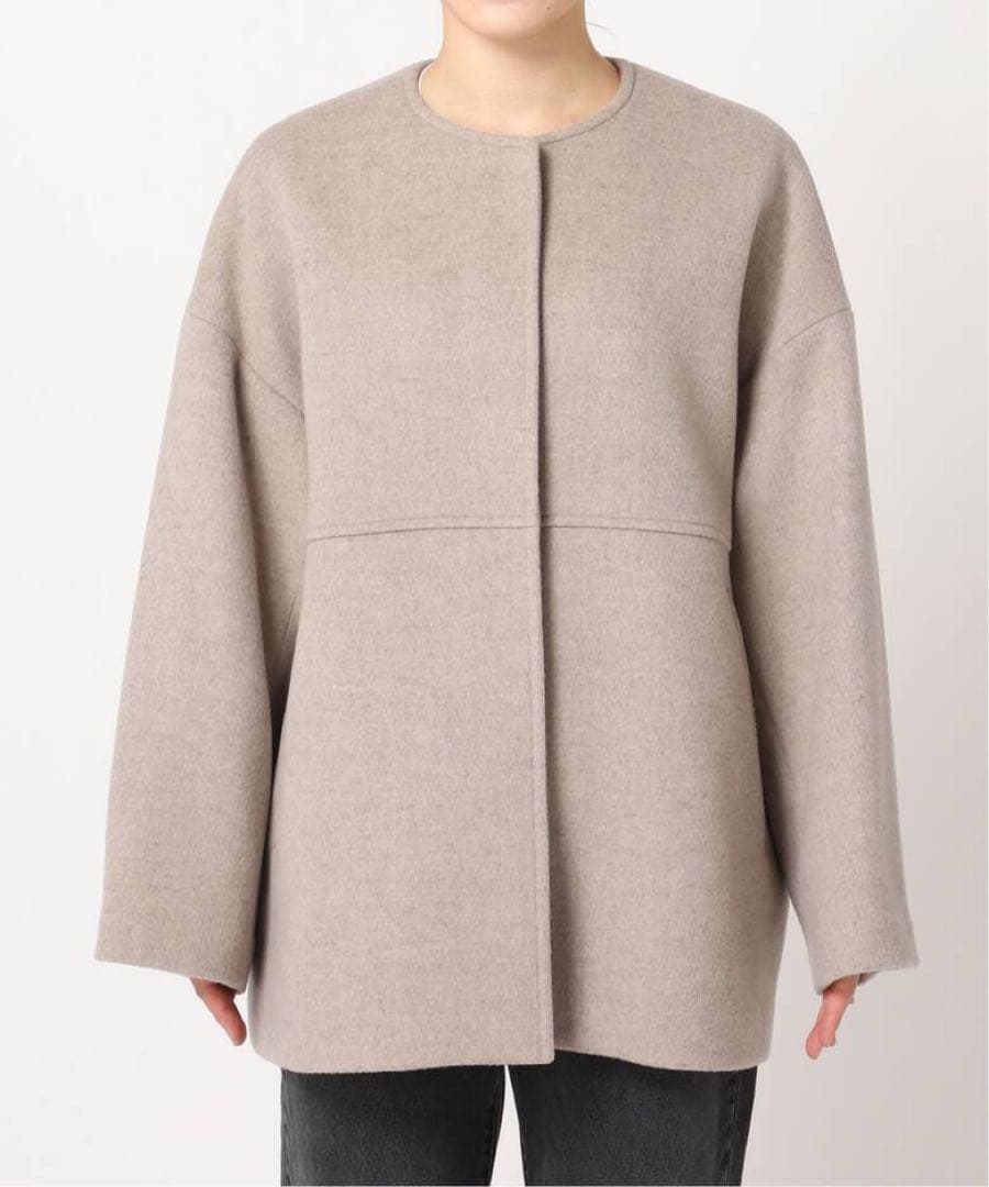 新品　ジャーナルスタンダード　スーパー140ビーバーノーカラーショートコート