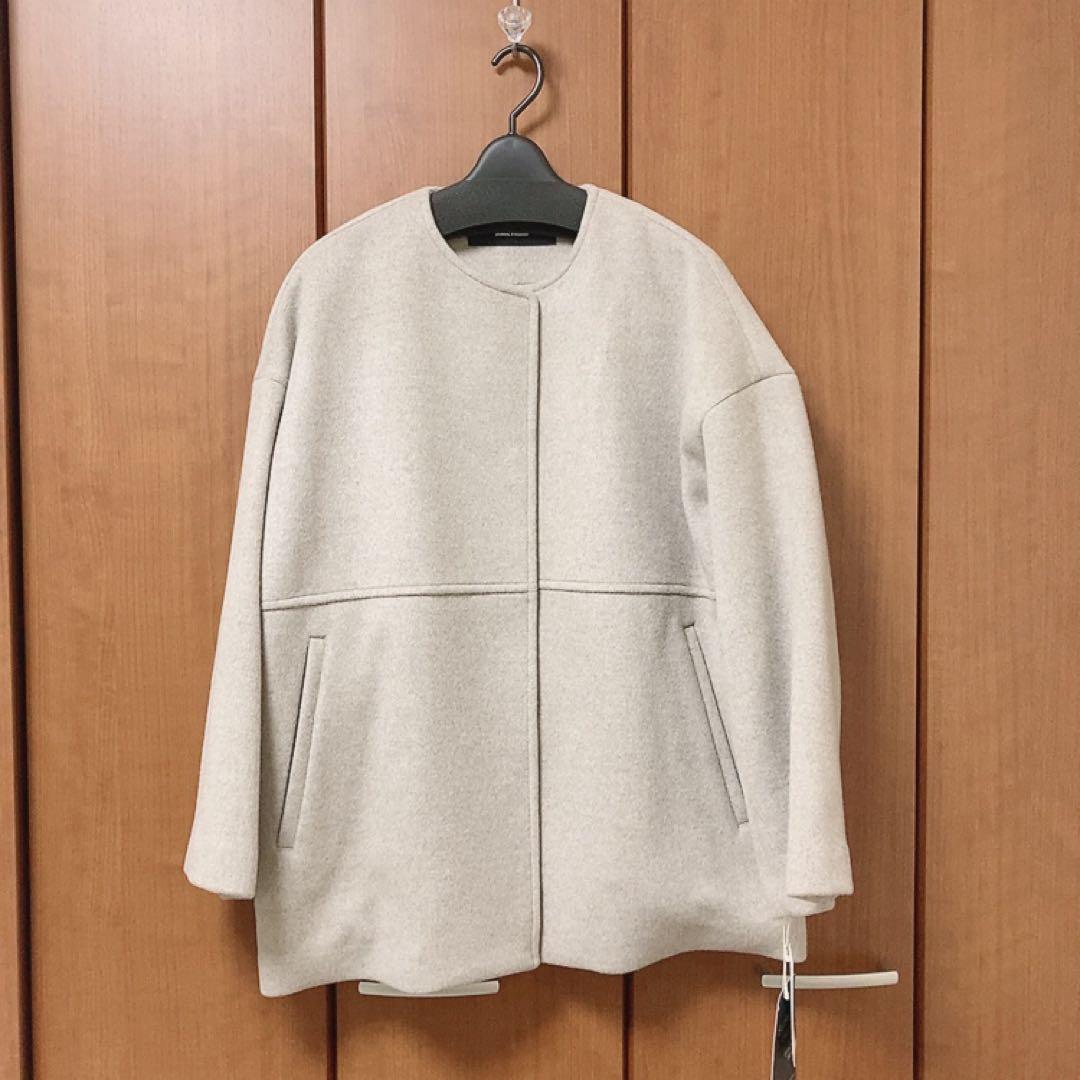 新品　ジャーナルスタンダード　スーパー140ビーバーノーカラーショートコート