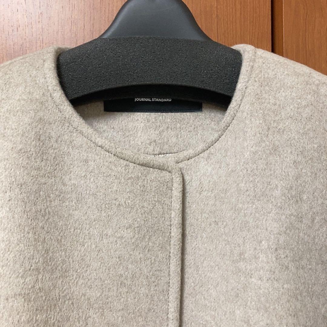 新品　ジャーナルスタンダード　スーパー140ビーバーノーカラーショートコート