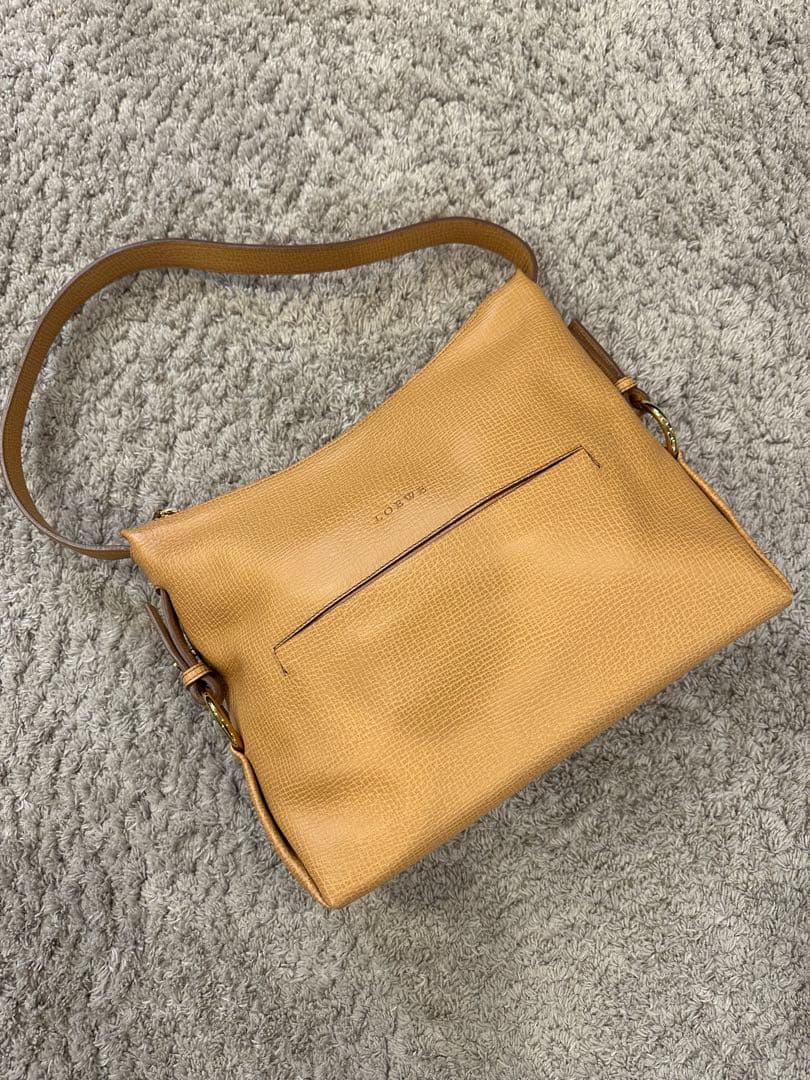 LOEWE レザーショルダーバッグ ベージュ