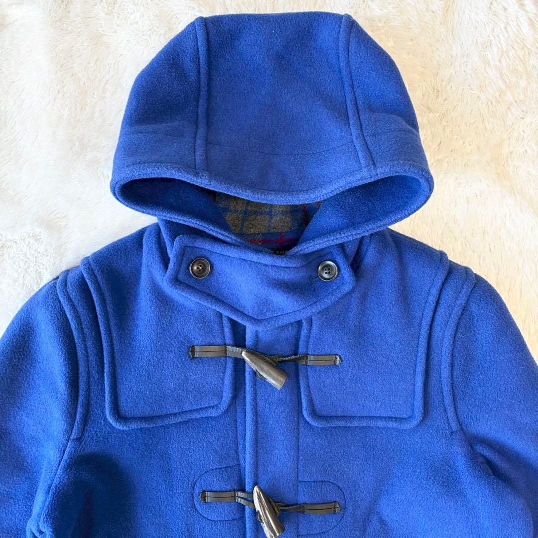 美品✨ロンドントラディション ロングダッフルコート ブルー チェック イギリス製