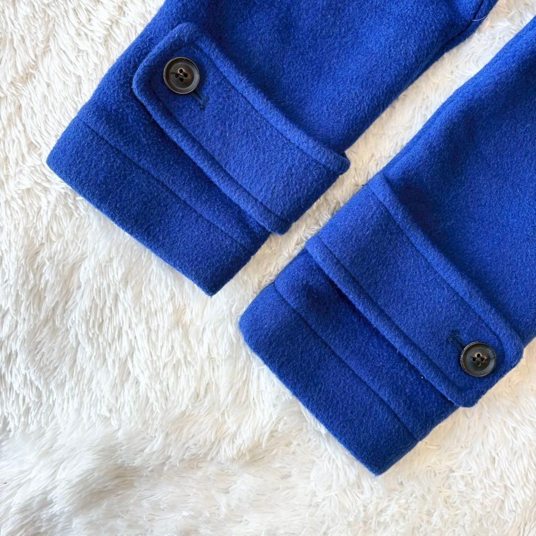 美品✨ロンドントラディション ロングダッフルコート ブルー チェック イギリス製