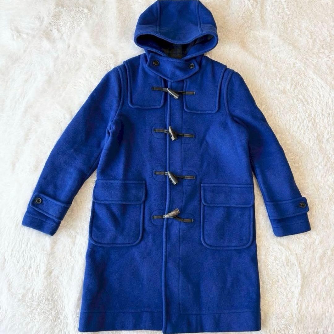 美品✨ロンドントラディション ロングダッフルコート ブルー チェック イギリス製