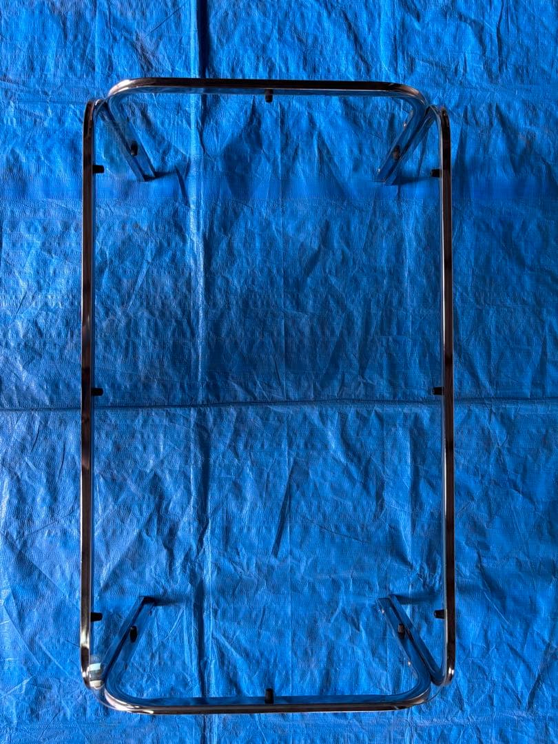 【昭和レトロ】80年代　ガラステーブル　センターテーブル　アイアンフレーム