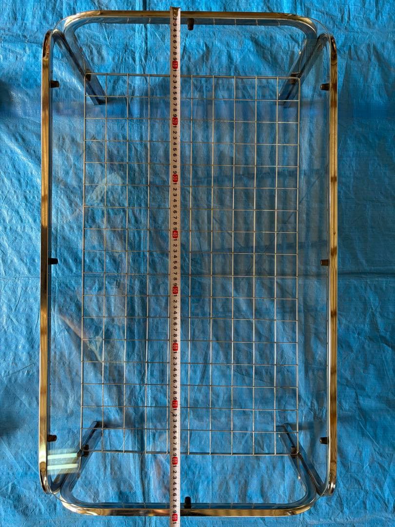 【昭和レトロ】80年代　ガラステーブル　センターテーブル　アイアンフレーム