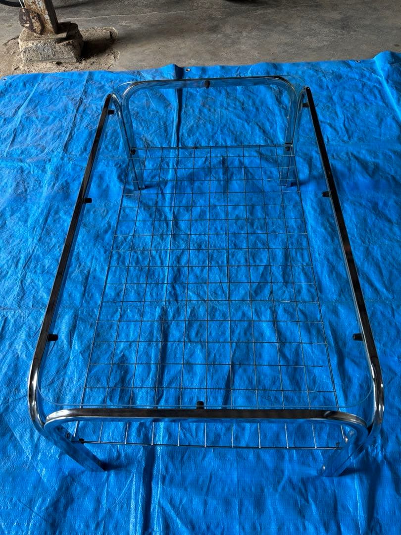 【昭和レトロ】80年代　ガラステーブル　センターテーブル　アイアンフレーム