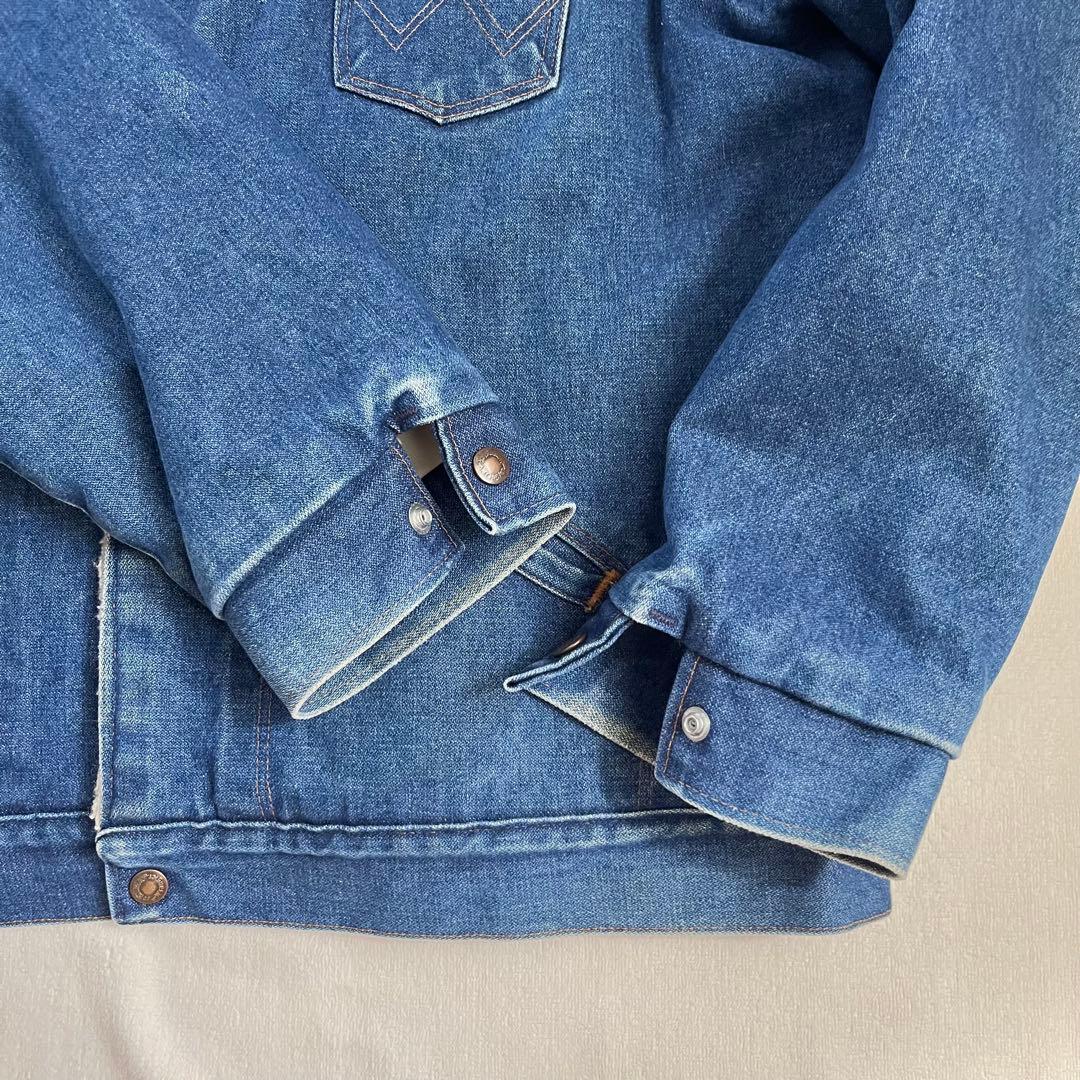 80s USA製 WRANGLER ボアデニムジャケット XL ランチジャケット