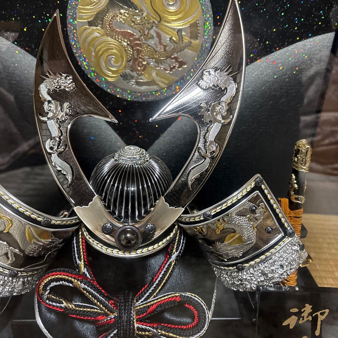兜　極上品　寿慶作　銀竜　兜飾り