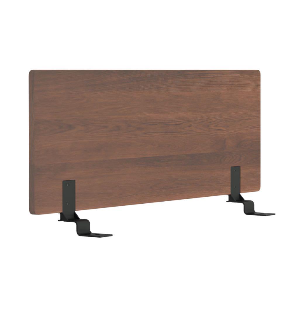 【Kazu】無印/セミダブル木製ベッドフレーム/ヘッドボード&スチール脚付