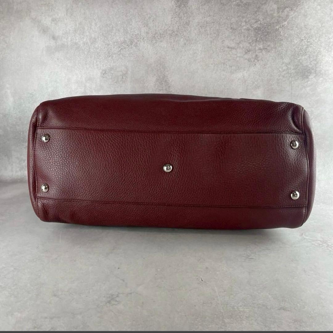 【美品 現行】グッチ ボストンバッグ 2way ソーホー エンボス ロゴ レザー