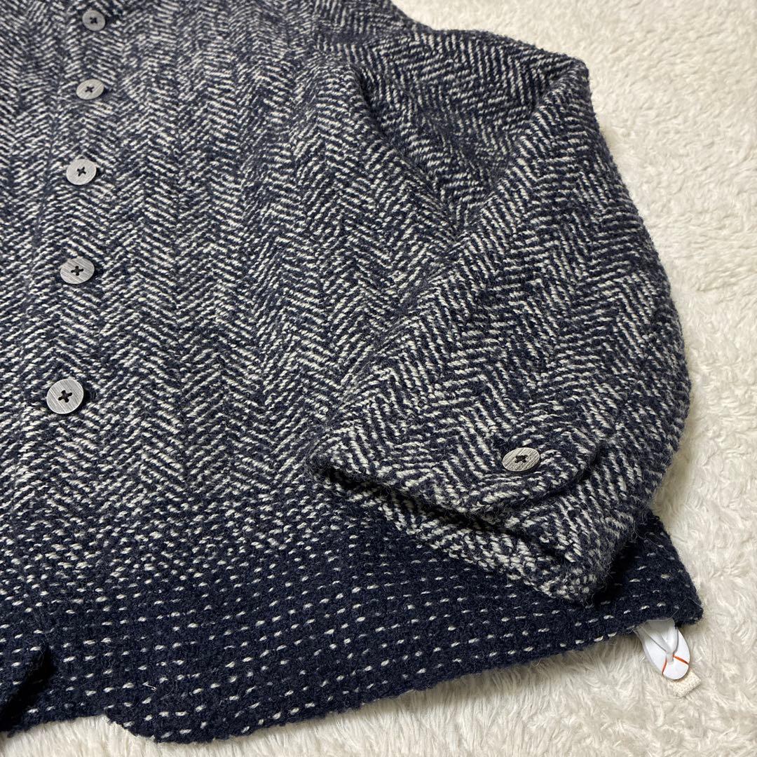 V'm ヴーム　パラスパレス　ツイード　ヘリンボーン　ジャケット　スタンドカラー