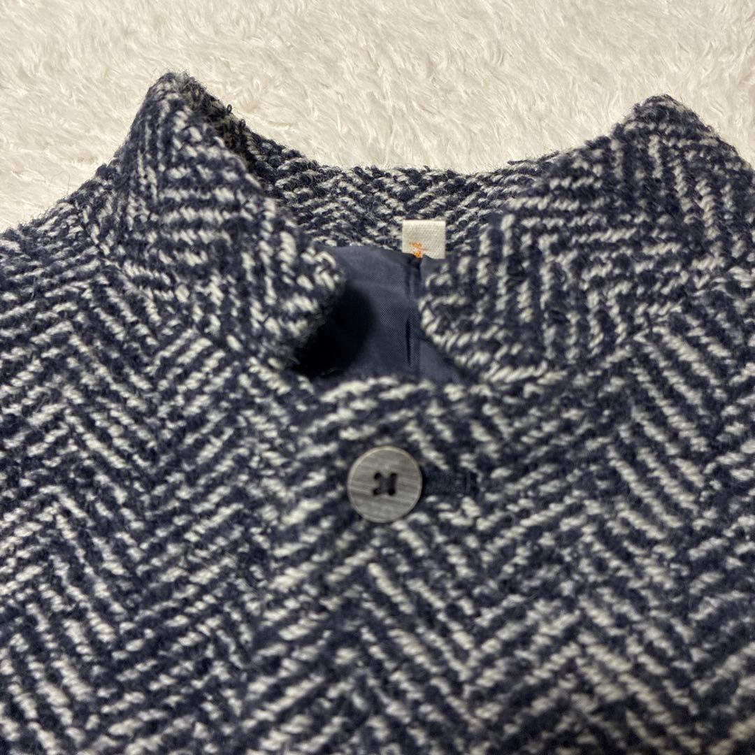 V'm ヴーム　パラスパレス　ツイード　ヘリンボーン　ジャケット　スタンドカラー