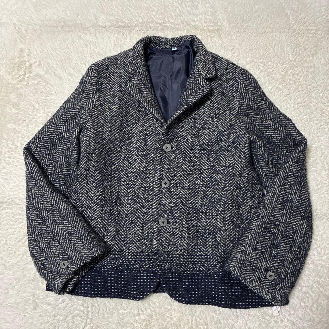 V'm ヴーム　パラスパレス　ツイード　ヘリンボーン　ジャケット　スタンドカラー