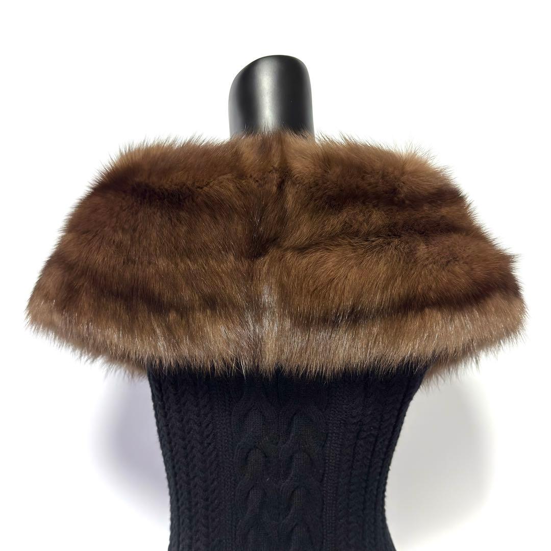 【黒貂】RUSSIAN SABLE ロシアンセーブル リアルファー ショール