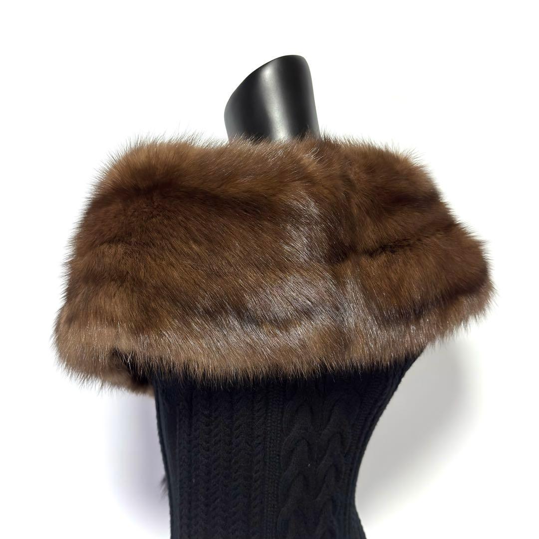 【黒貂】RUSSIAN SABLE ロシアンセーブル リアルファー ショール
