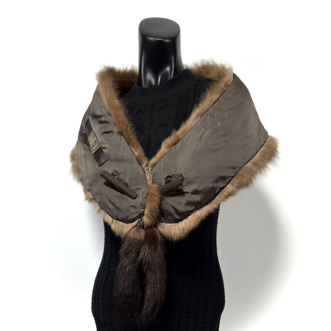 【黒貂】RUSSIAN SABLE ロシアンセーブル リアルファー ショール
