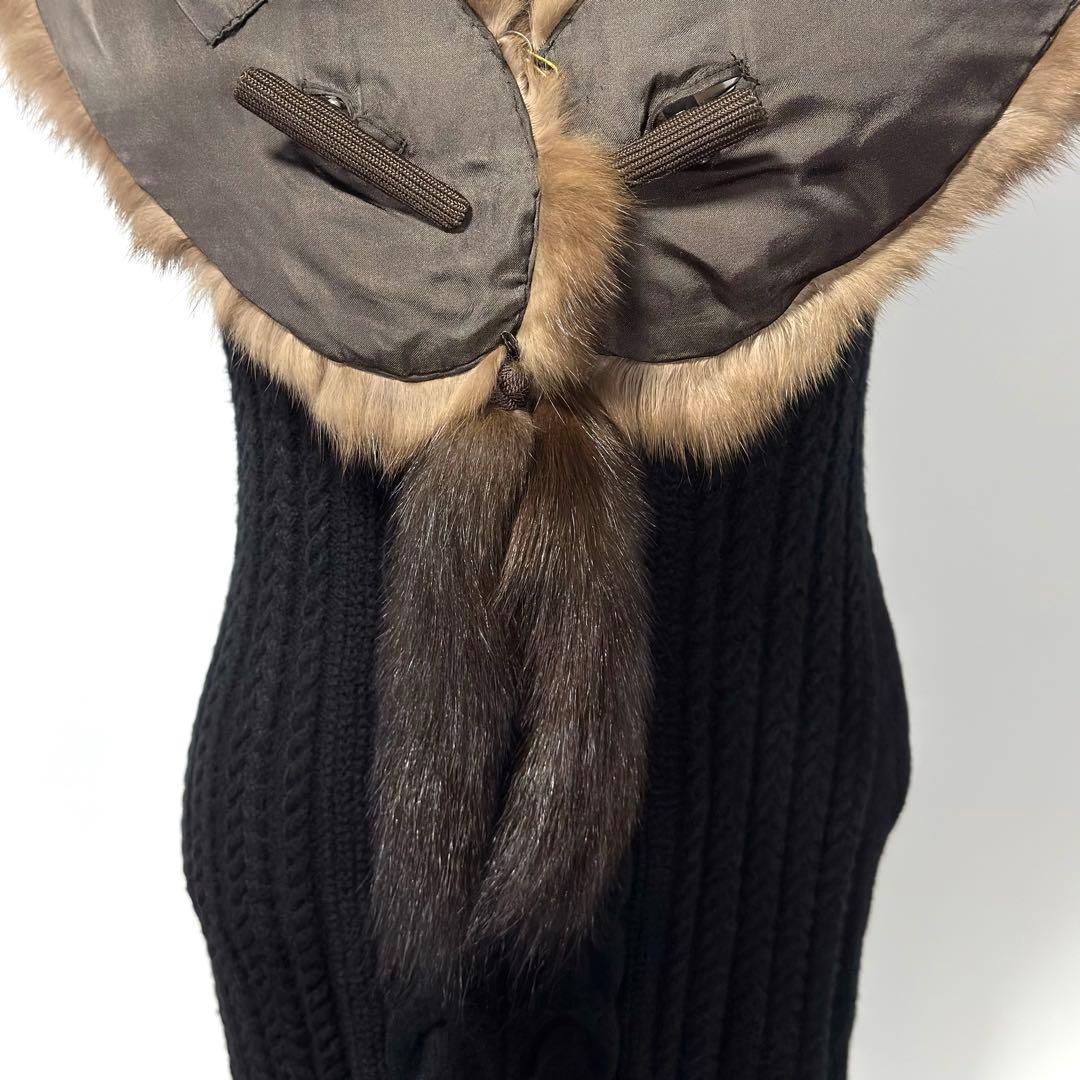 【黒貂】RUSSIAN SABLE ロシアンセーブル リアルファー ショール