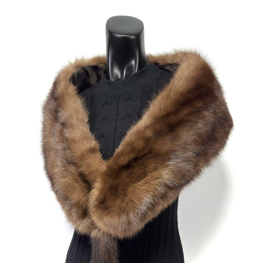 【黒貂】RUSSIAN SABLE ロシアンセーブル リアルファー ショール