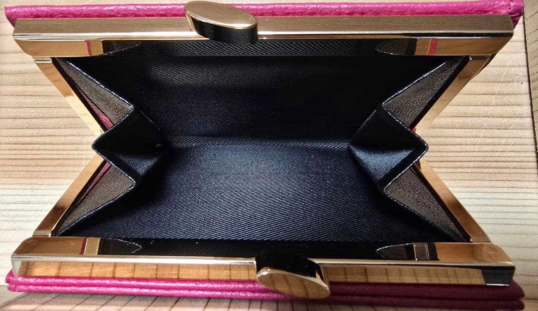 皇居　財布　がま口　ローズピンク