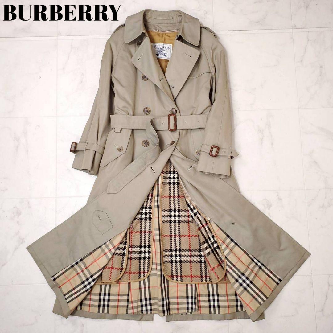 美品✨バーバリー ライナー付 トレンチコート ノバチェック ロング丈 ベルト付