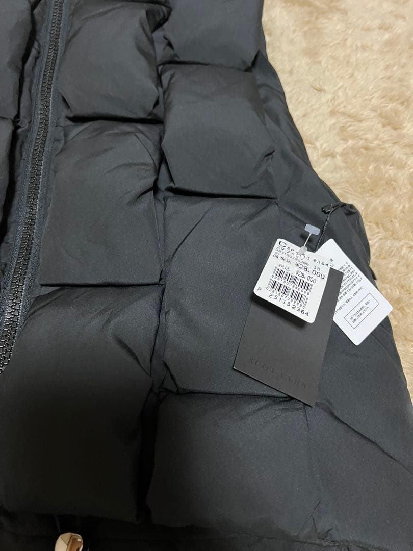 ヤマダヤ　スコットクラブ　ダウンベスト ブラック フード付き ジップアップ