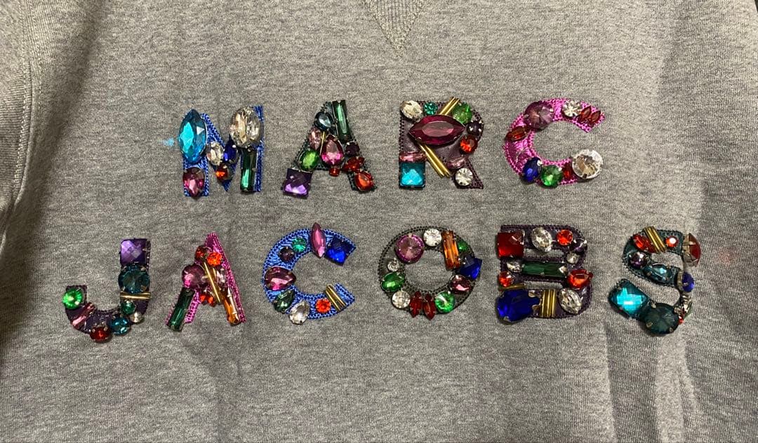 マークジェイコブス ビジュー付き　スウェット　トレーナー　グレー　M