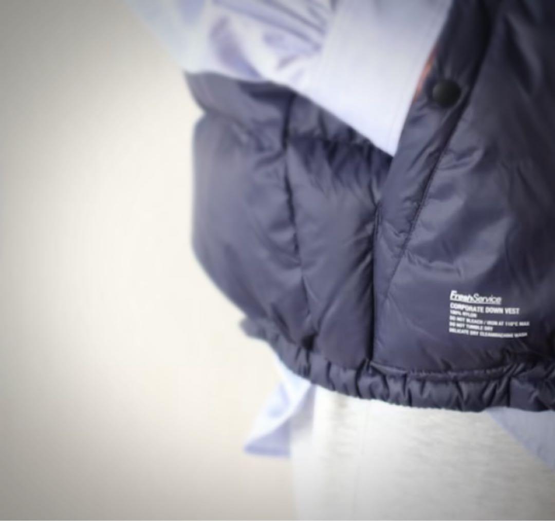 新品‼️フレッシュサービス コーポレートダウンベスト Mサイズ　ネイビー