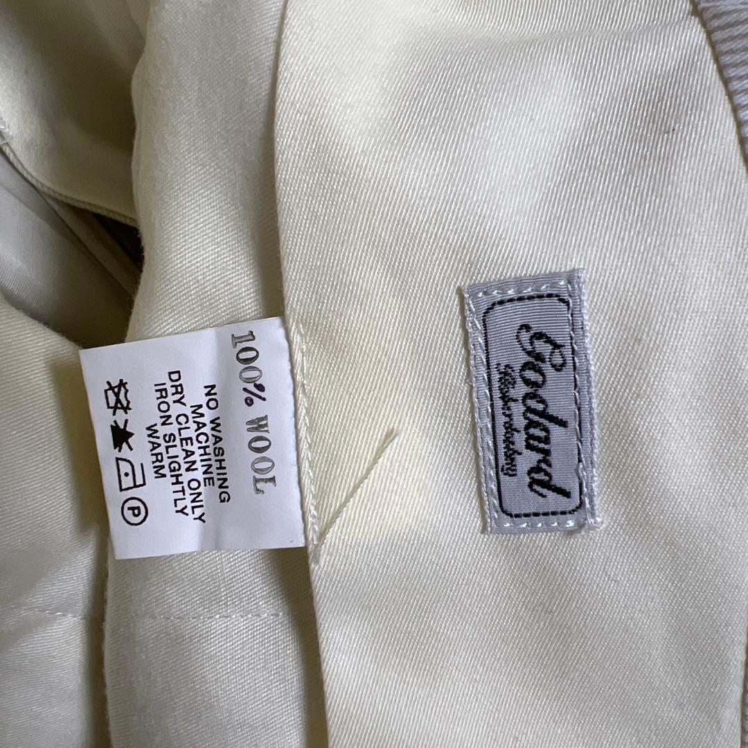 godard haberdashery ホワイト ストライプ スラックス