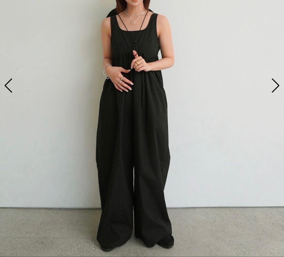 サロペット・オーバーオール・オールインワン anuke Cotton Gather Combinaison