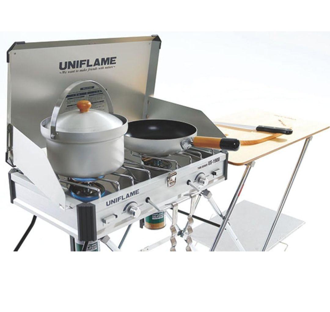 値下げ ユニフレーム ツインバーナー ＆キッチンスタンド